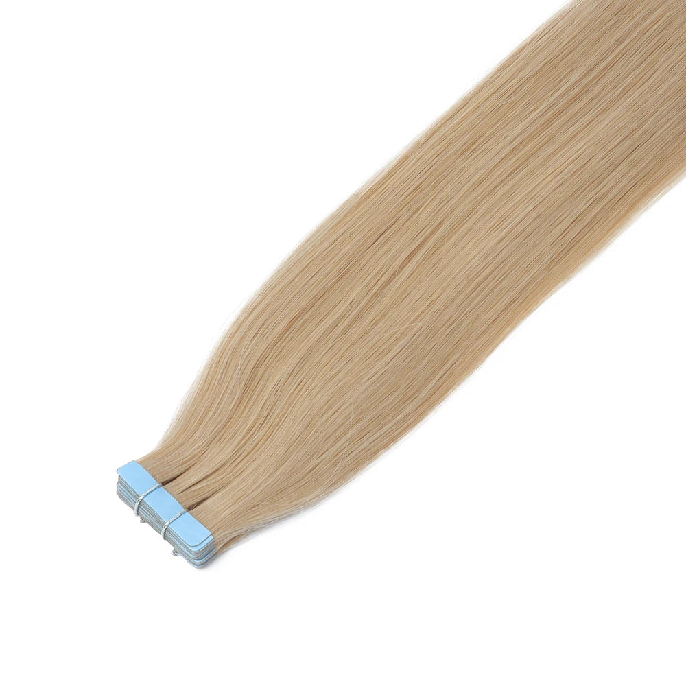 Brown Tape In Remy Human Hair Extensions Seamless Skin Weft 12 To 24 Inches