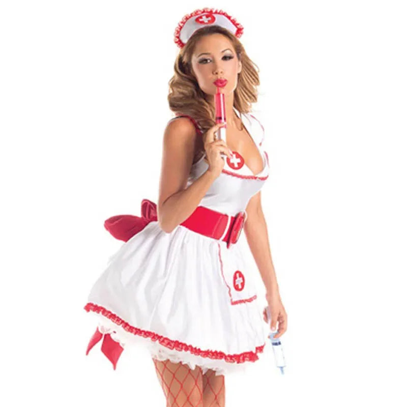 Sexy Cosplay Lingerie Cute Nurse Sister Uniform Ladies Hot Erotic Costumes Dress Women Temptation Role Play Adult Games