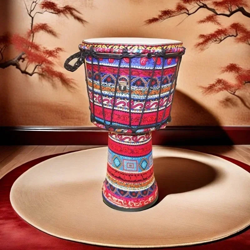 Sheepskin Djembe African Drum Kit 7 Drums Handmade Percussion Instrument For Beginners And Adults