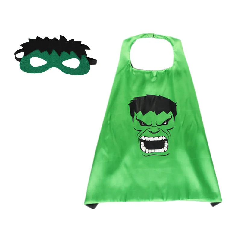 Superhero Cape Captain America Shield Costume Children Halloween Mask Dress Up Gift Costume