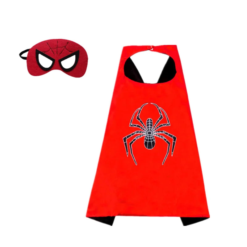 Superhero Cape Captain America Shield Costume Children Halloween Mask Dress Up Gift Costume