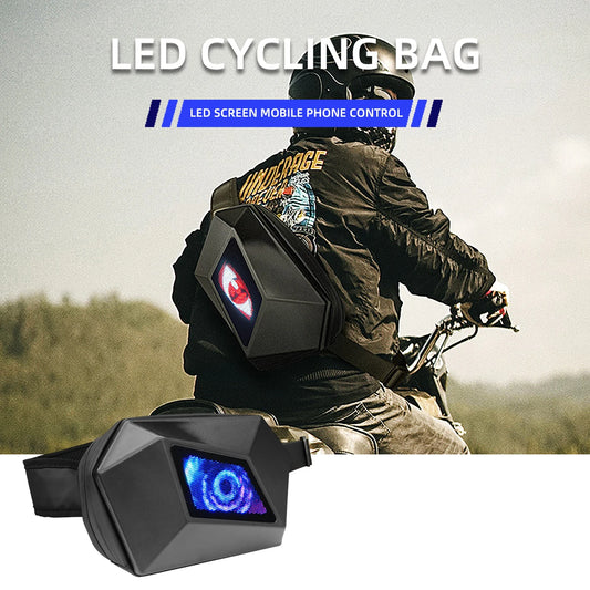 Knight Travel Inclined Shoulder Bag Hard Shell Backpack Cool DIY LED Style Men's Shoulder Bag Outdoor Cycling Portable Bag