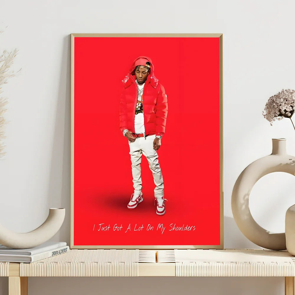 NBA Youngboy Poster Self Adhesive Wall Sticker Home Decor