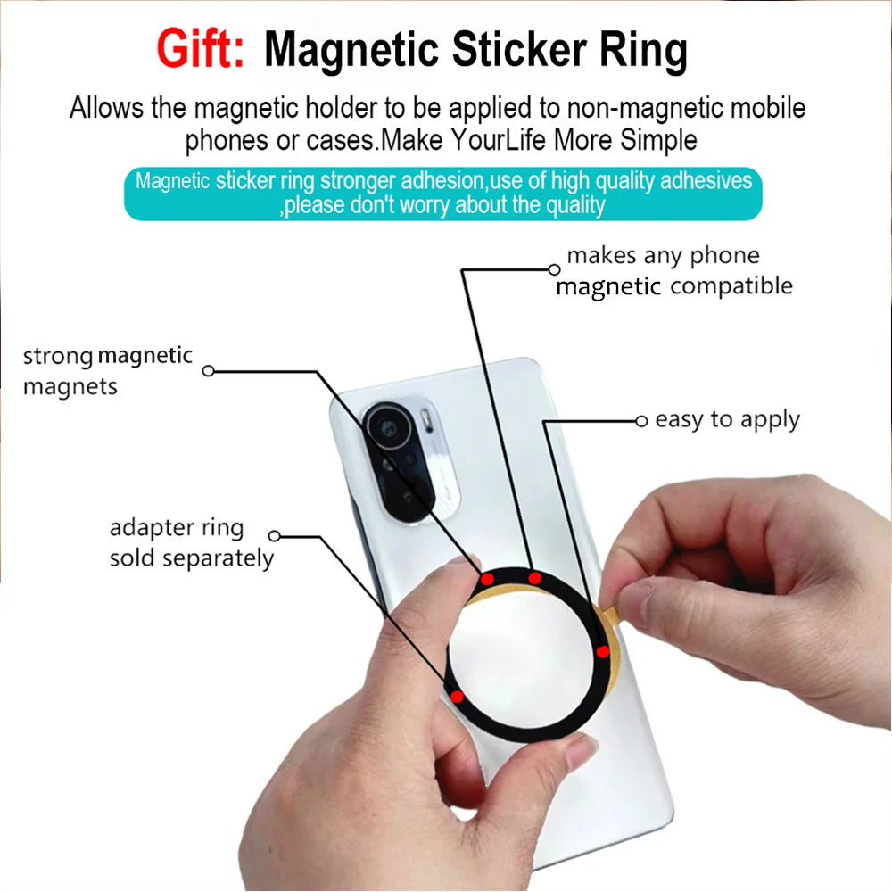Grippopso Magnetic Wallet Universal Phone Card Holder Case