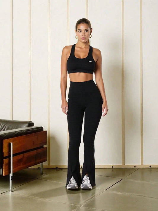 Fisoew Flare Leggings High Waist Bootcut Tummy Control