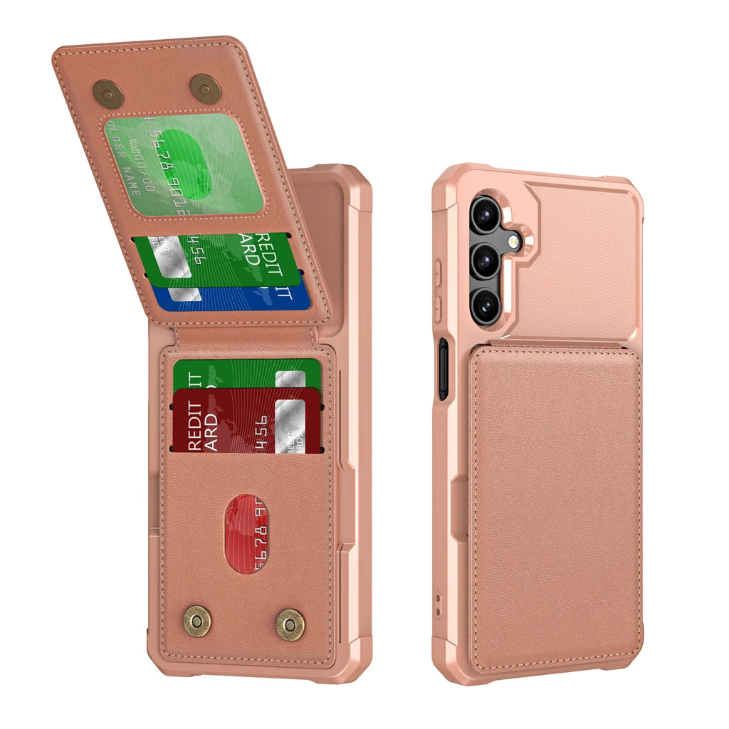 Samsung Galaxy Wallet Case With Card Holder And Kickstand For Multiple Models