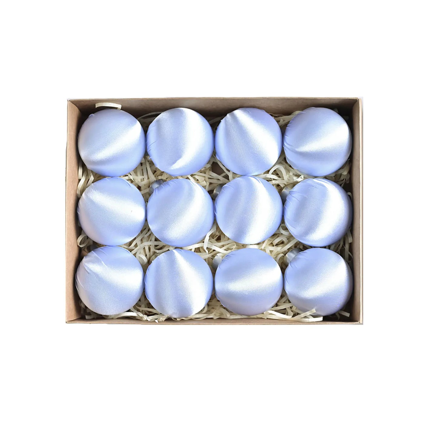 12pcs Glossy Velvet Christmas Ball Ornaments For Tree 2025