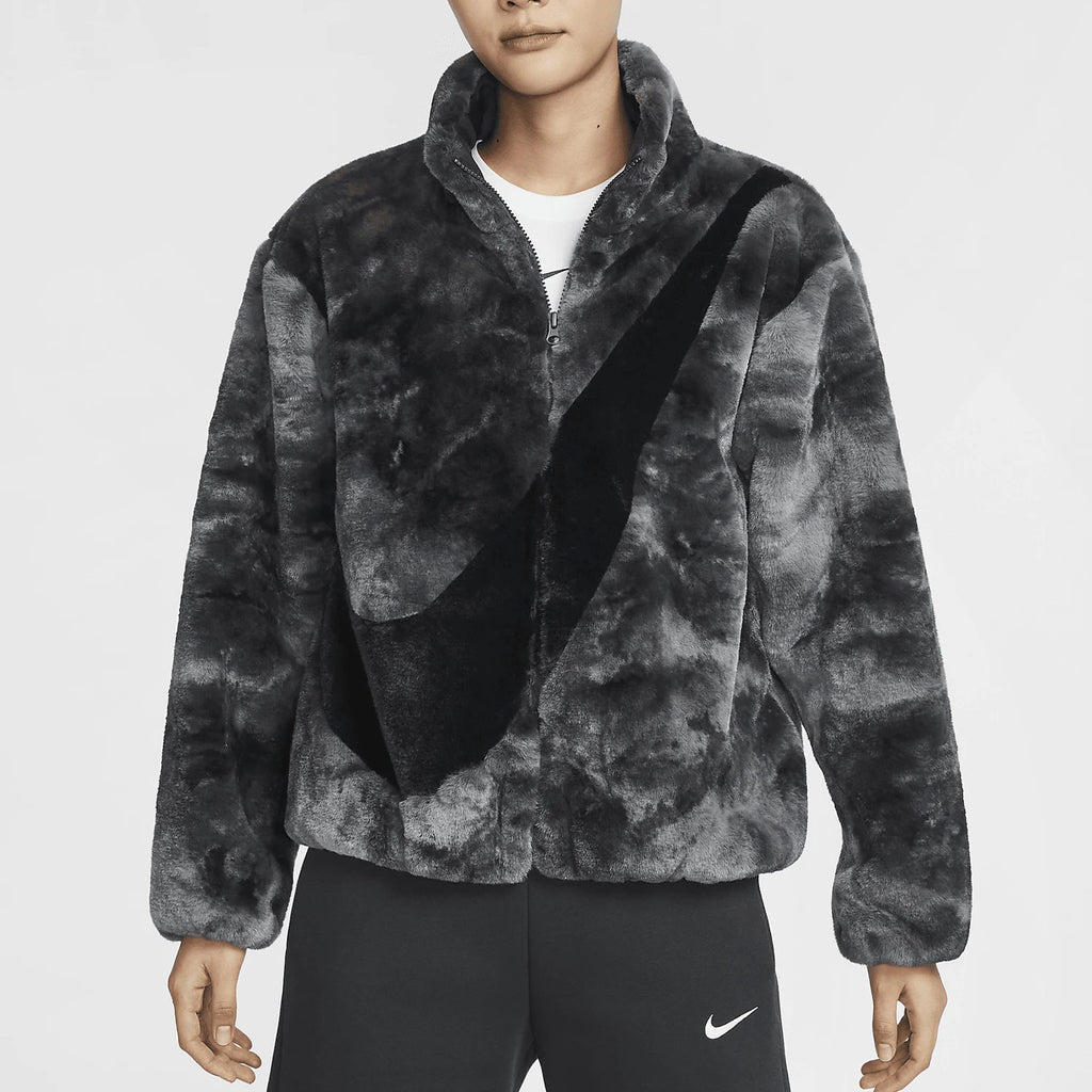 Nike Womens Warm Stand Up Collar Faux Fur Jacket HQ4871 010