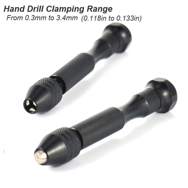 Micro Mini Pin Vise Hand Drill Twist Bit Set For DIY Craft