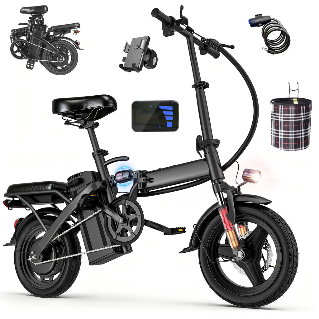 560W Foldable Electric Bike for Adults Detachable Battery 24 MPH Urban Commuter