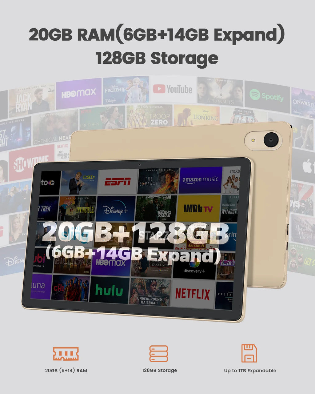 ANRY C95 11 Inch Tablet Octa Core 20GB RAM 128GB ROM 5G WiFi 6 6000mAh 18W