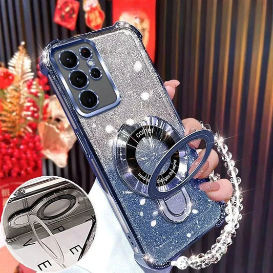 For Oppo Reno 13 Reno13 13F Reno 12 12F Case Shockproof Glitter Bracelet Cover