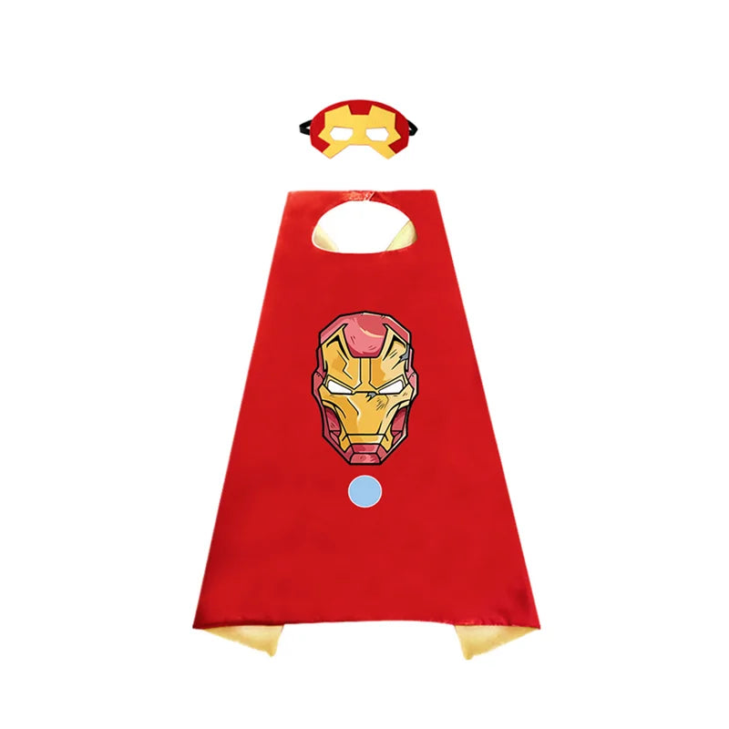 Superhero Cape Captain America Shield Costume Children Halloween Mask Dress Up Gift Costume