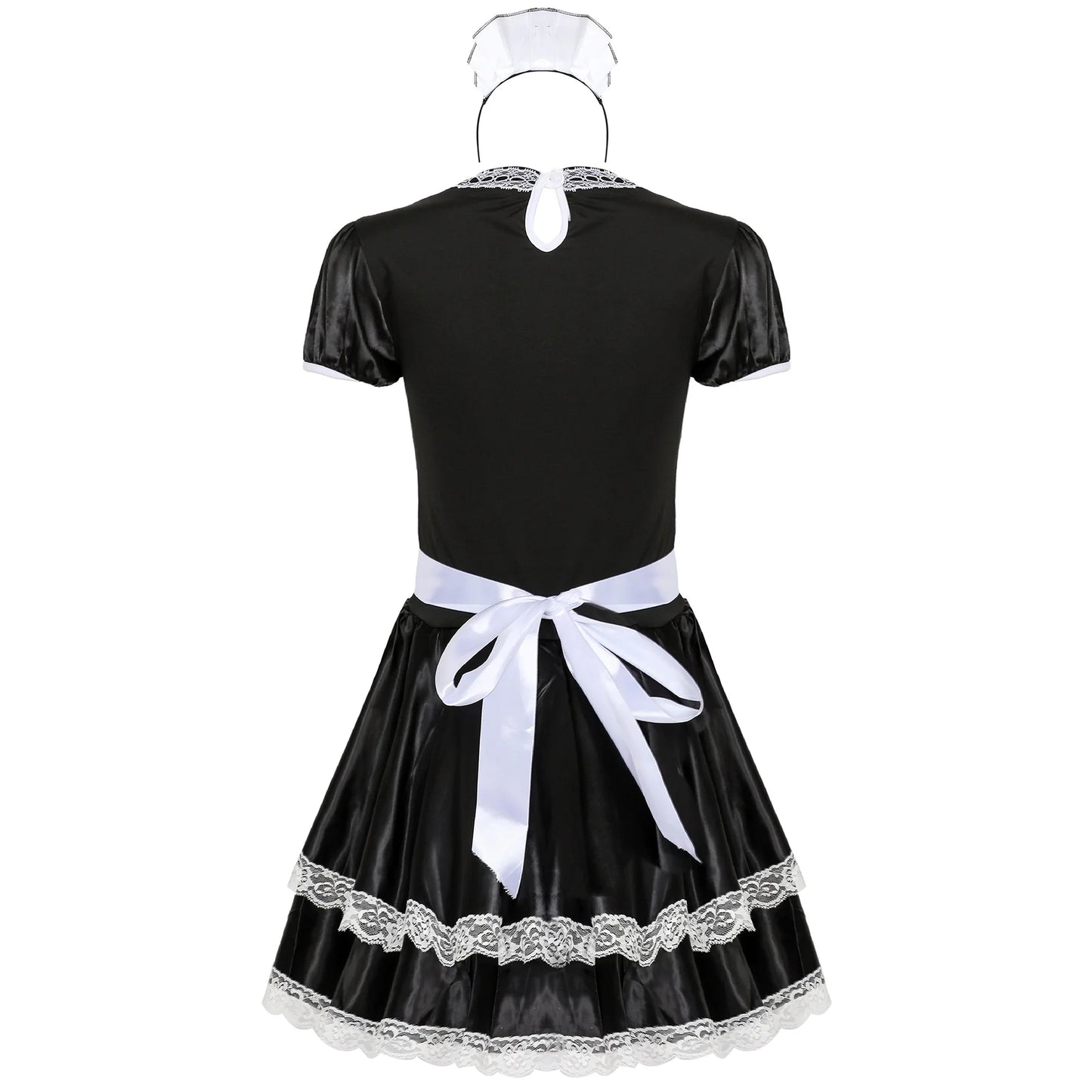 Halloween Sexy Adult Woman 3PC Late Night French Maid Servant Costume French Apron Maid Cosplay Costume