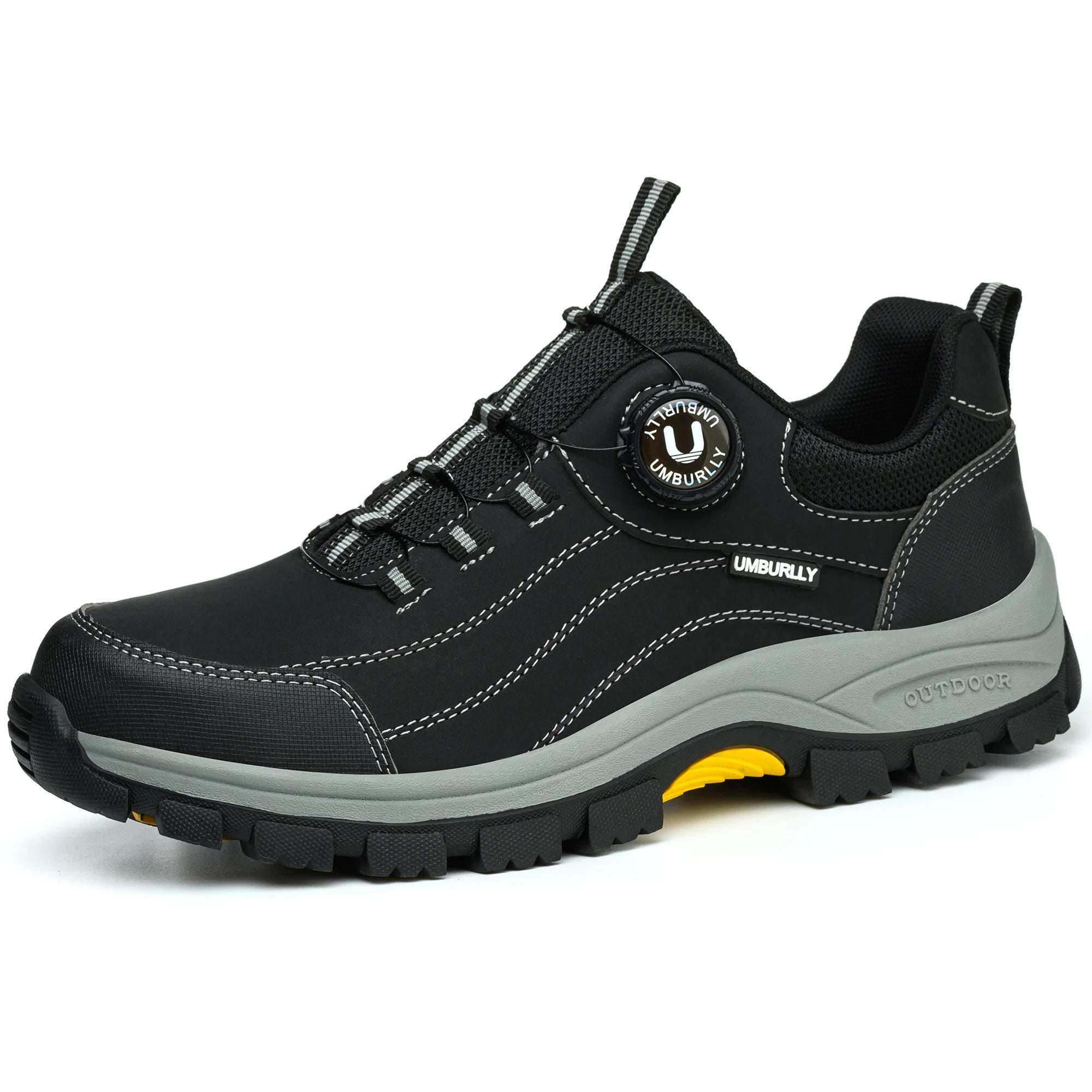 Men's Steel Toe Safety Shoes Side Buckle Kevlar Anti Smash Slip Resistant