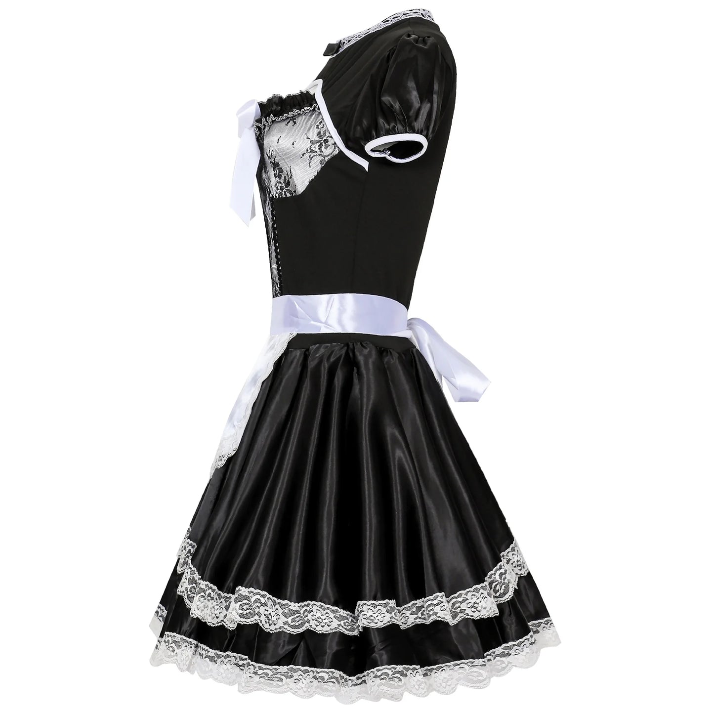 Halloween Sexy Adult Woman 3PC Late Night French Maid Servant Costume French Apron Maid Cosplay Costume
