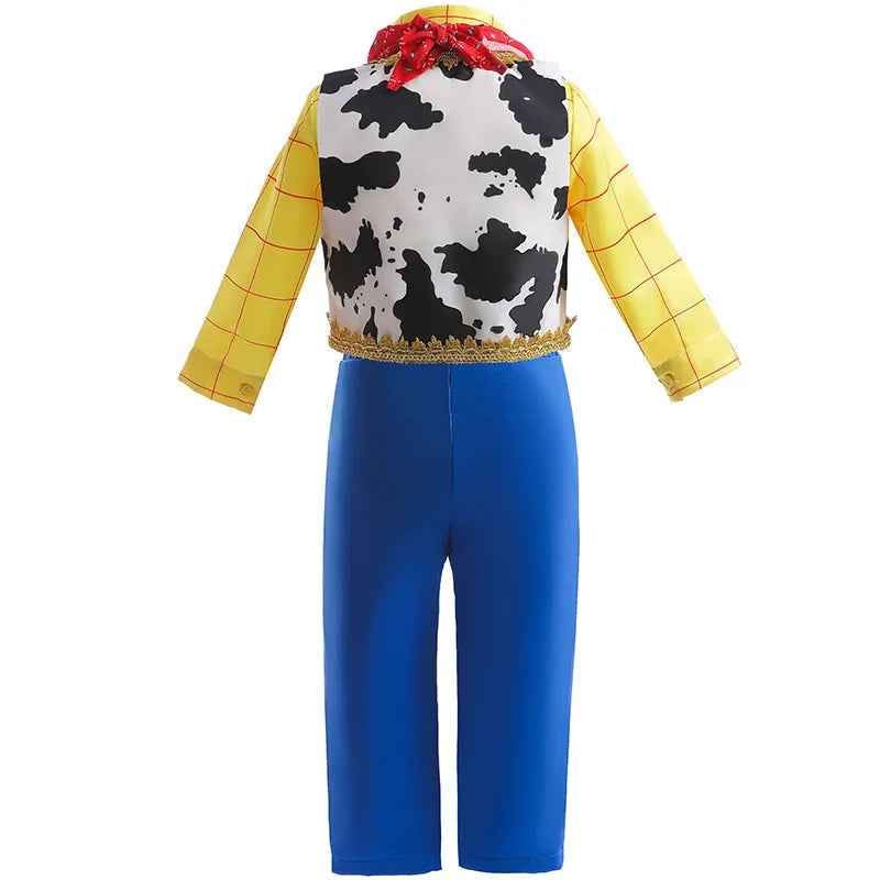 Toy Jessie Woody Costumes for Girls Boys Birthday Halloween Cowboy matching Sets Fancy Dress Kids Outfit performance Clothes Set