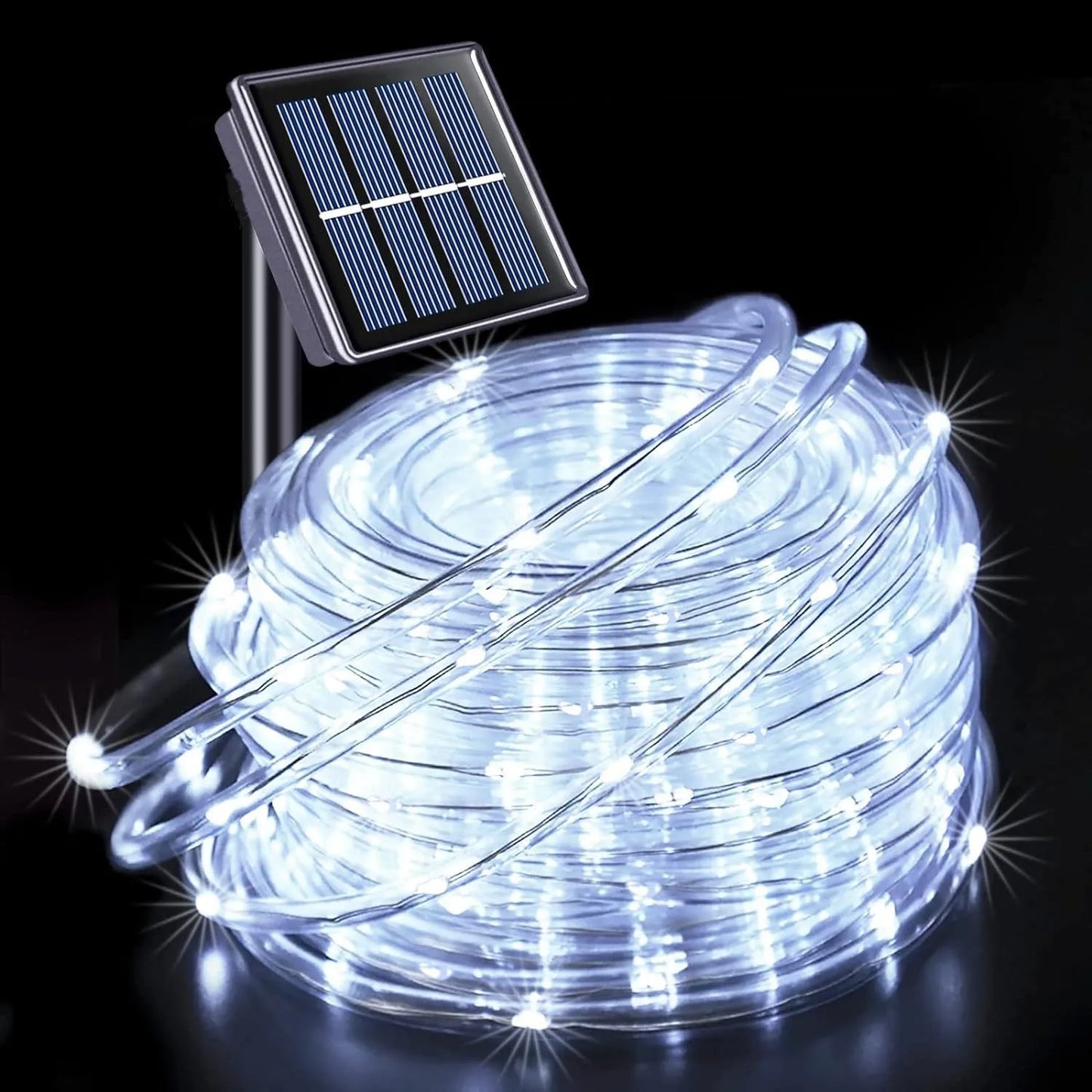 Led Solar Strip Rope Tube Fairy Lights Outdoor Garden Lawn Tree Yard Fence Garland String Light Christmas Decor IP65
