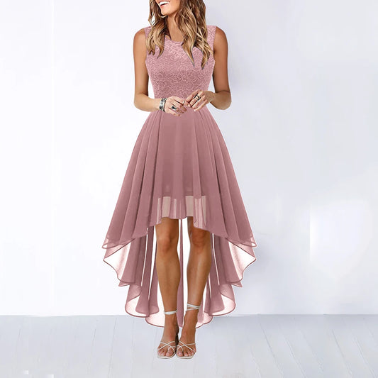 Vintage Women Summer Lace Dress Beach Sundress Slim Fit