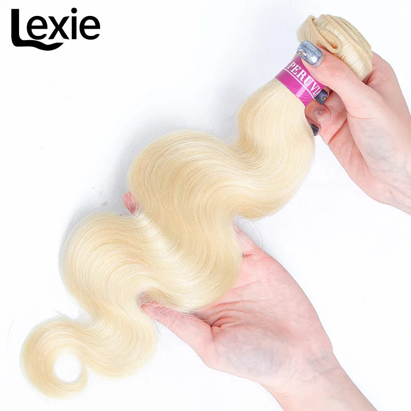 613 Blonde Body Wave Human Hair Bundles 30 32 34 36 38 40 Inch Vietnamese Remy Weave 100 Percent Human Hair