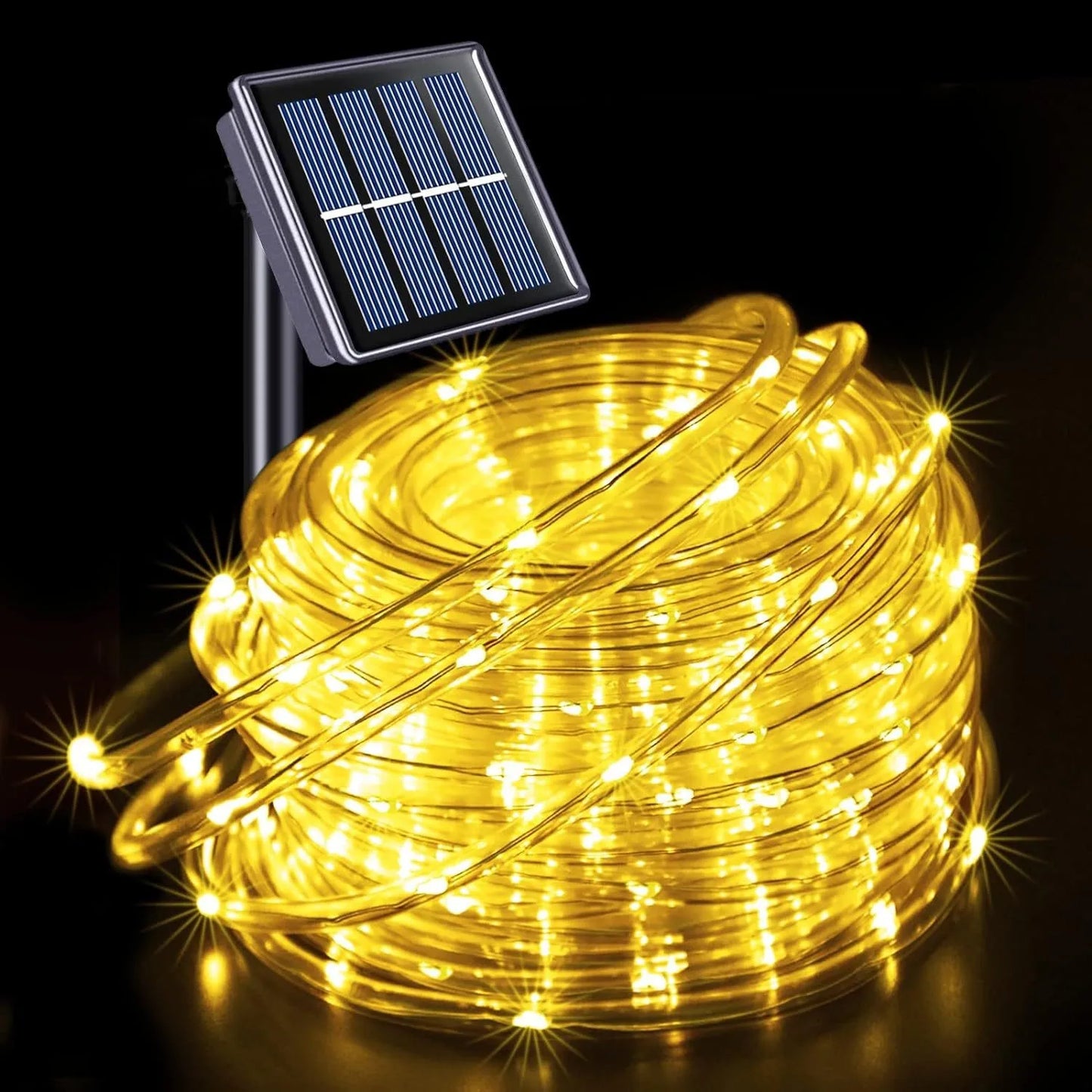 Led Solar Strip Rope Tube Fairy Lights Outdoor Garden Lawn Tree Yard Fence Garland String Light Christmas Decor IP65