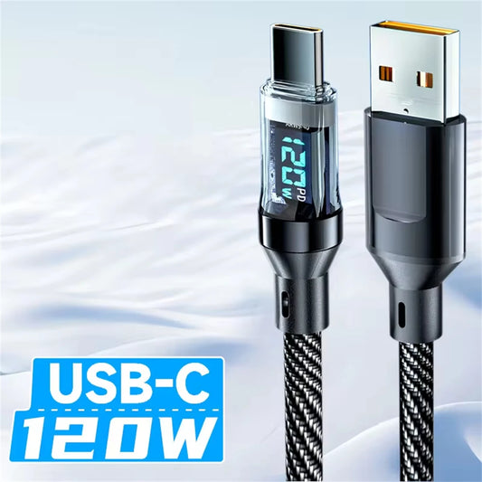 NNBILI 120W Type C to Type C Cable Super Fast Charging Cord