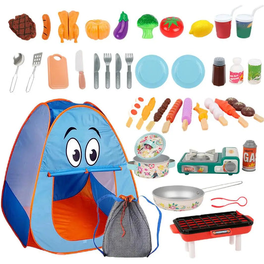 Camping Play Set 40PCS Kids Camping Tent Pretend Playset