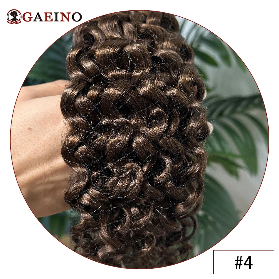 Water Wave Clip In Hair Extensions Real Human Hair 7Pcs Set