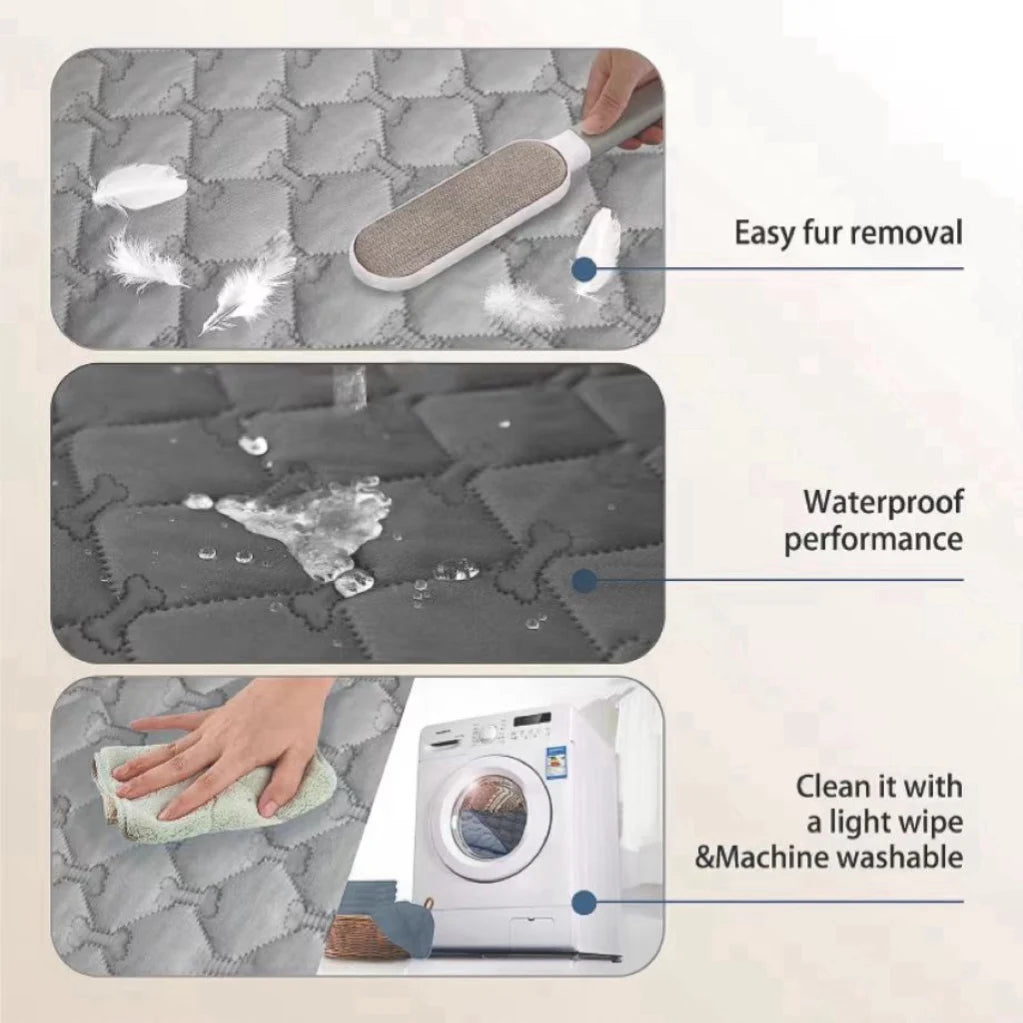 Extra Large Double-Faced 100% Waterproof Dog Bed Cover Reversible Pet Blanket Protector for Sofa Couch