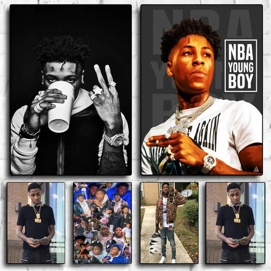 NBA YoungBoy Art Poster Canvas Print Modern Decor Gift