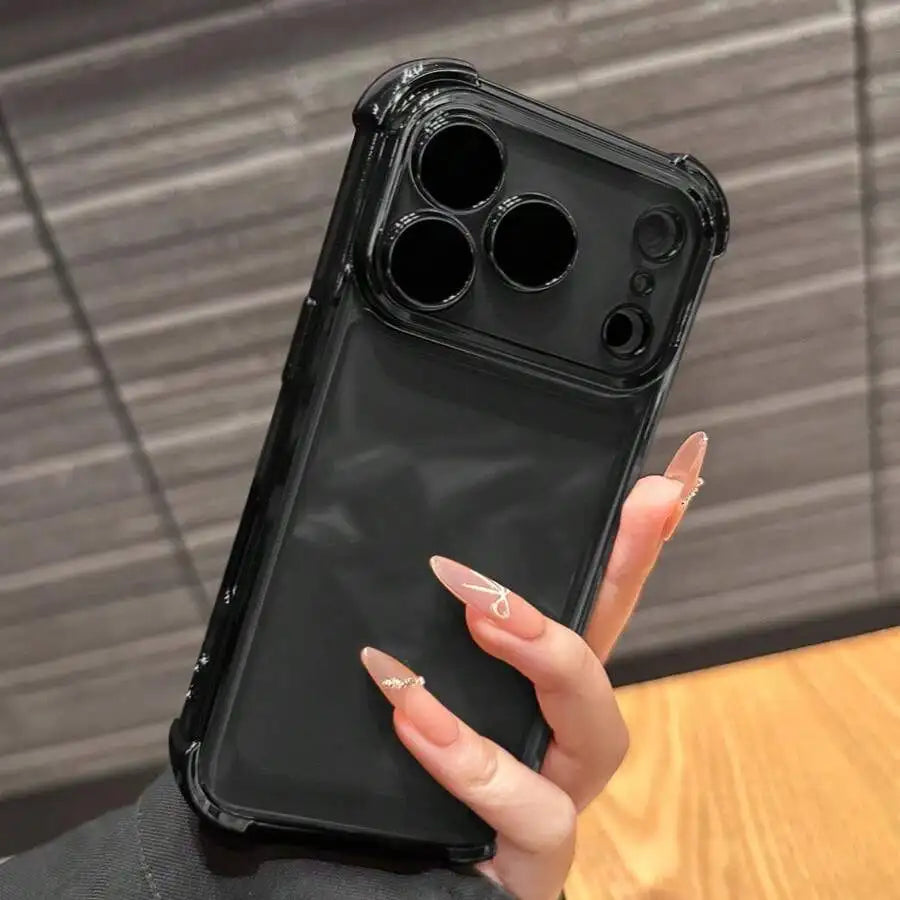 Luxury Cushioned Shockproof Plated Transparent Case For iPhone 17 16 15 14 13 12