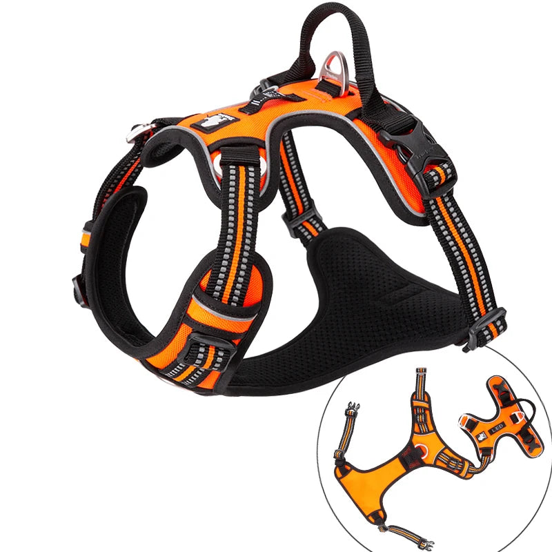 Winhyepet Training Dog Vest Reflective Nylon Harness for All Sizes