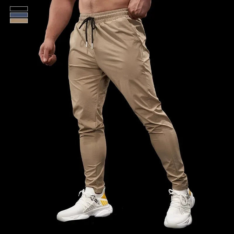 Men's Quick Dry Sports Pants Breathable Basketball Running Gym Slim Fit Trousers