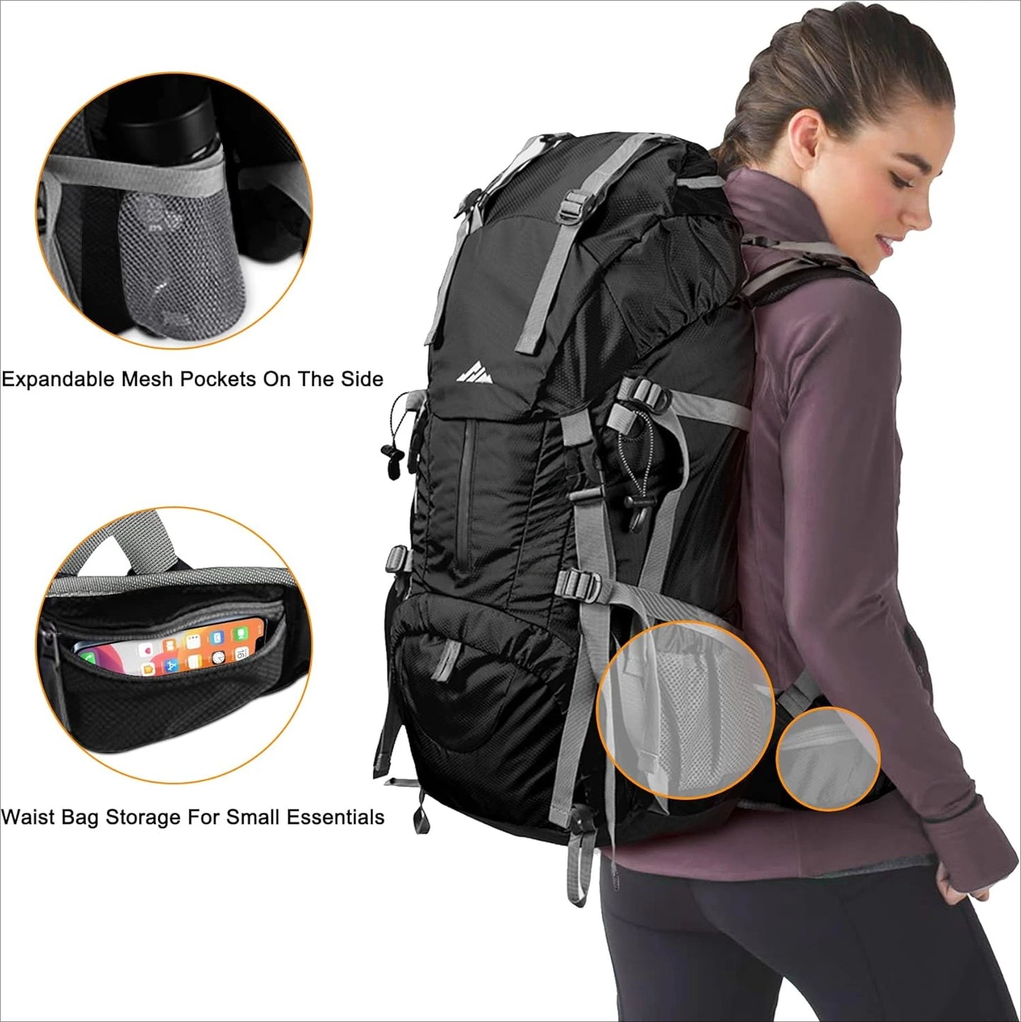 A 50-liter waterproof hiking backpack is an excellent choice for outdoor enthusiasts seeking a balance between capacity and portability. These backpacks are designed to accommodate essential gear for multi-day trips while ens