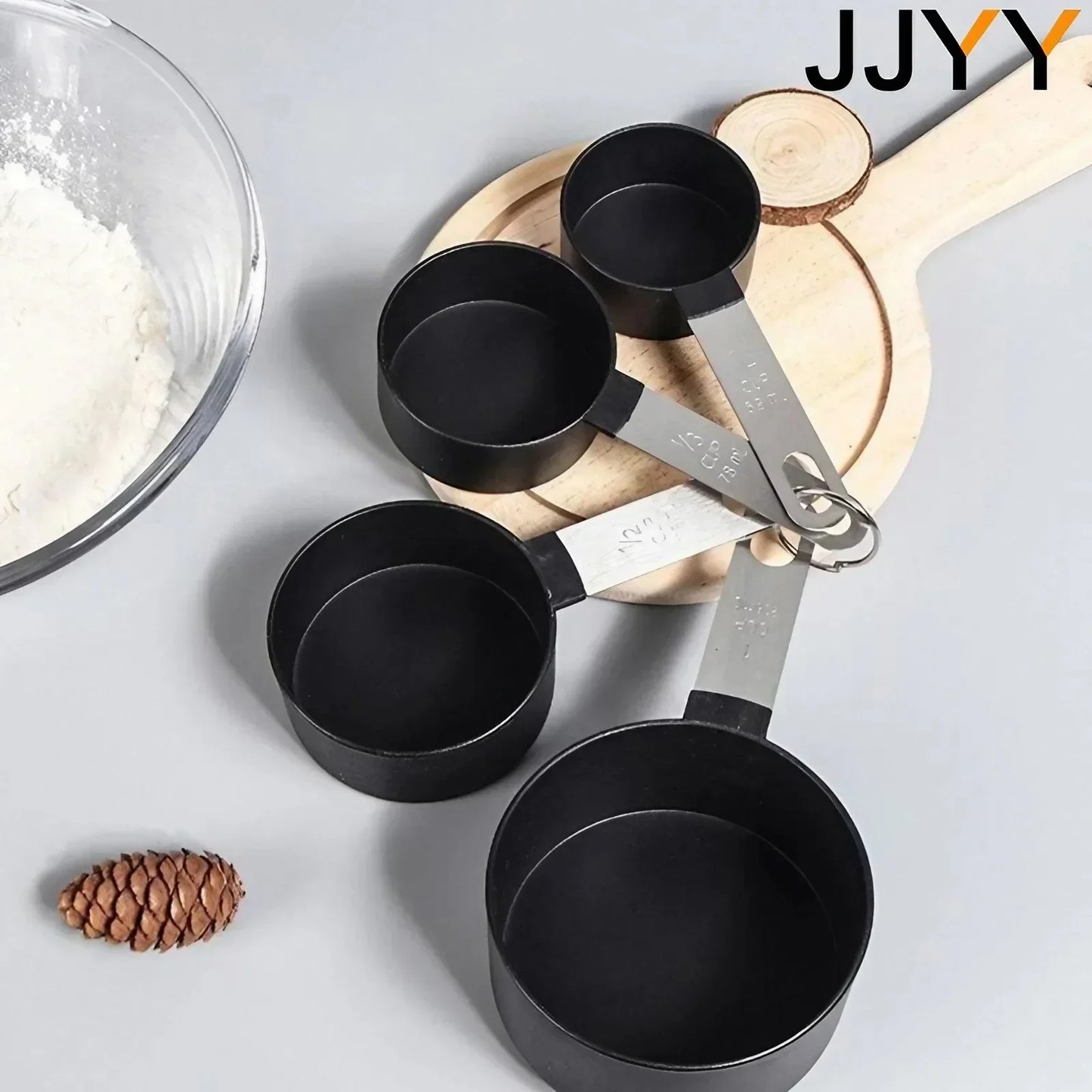 4PCS/Set Multi-Purpose Measuring Cups Stainless Steel Spoons
