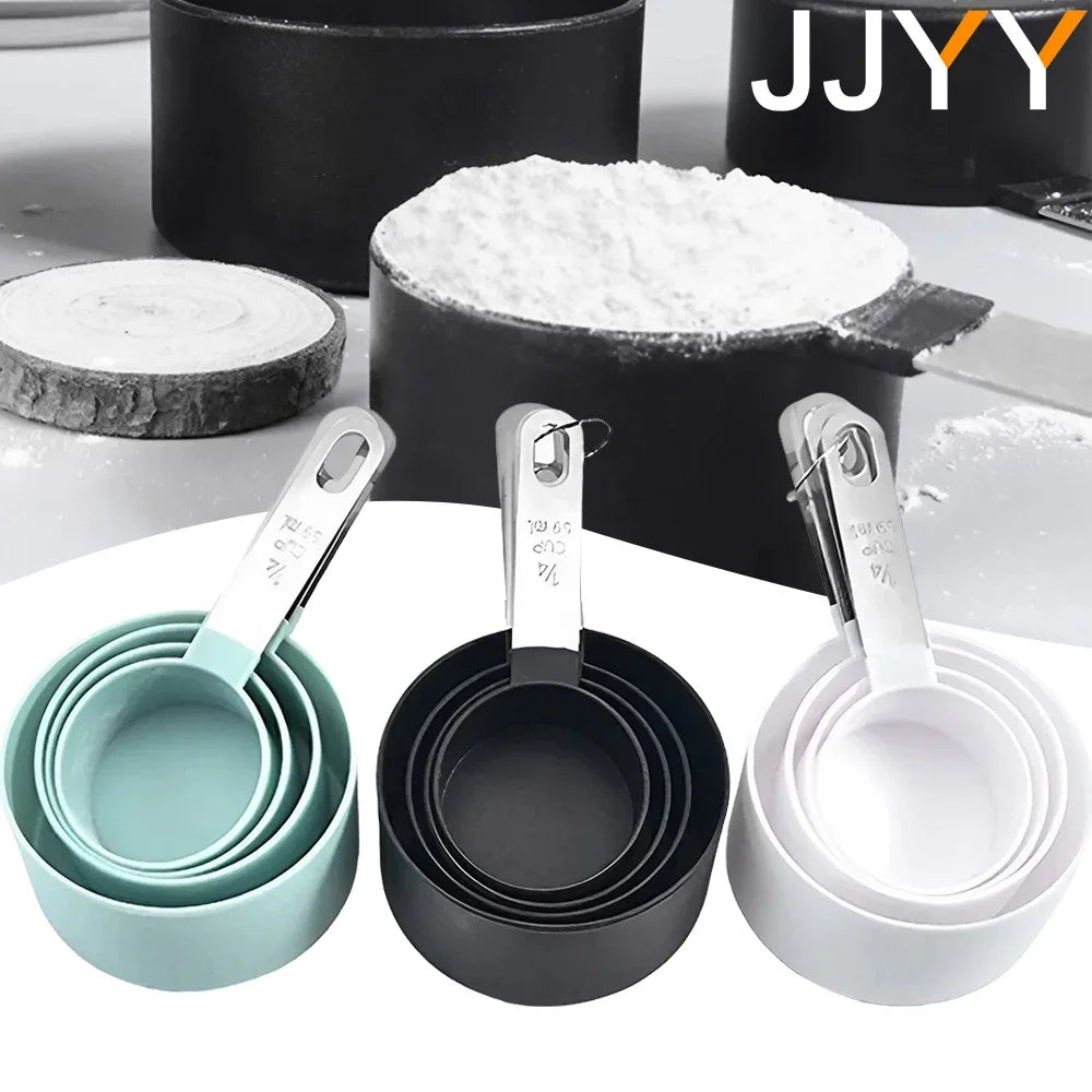 4PCS/Set Multi-Purpose Measuring Cups Stainless Steel Spoons