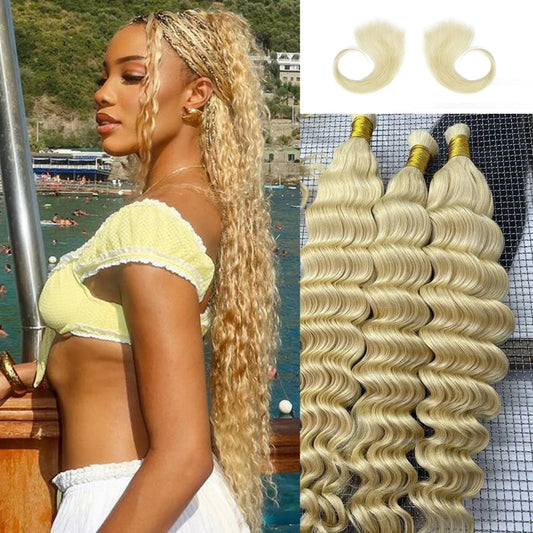 613 Blonde Body Wave 100 Percent Human Hair Bundles Brazilian Remy Weave French Curls Braiding Hair