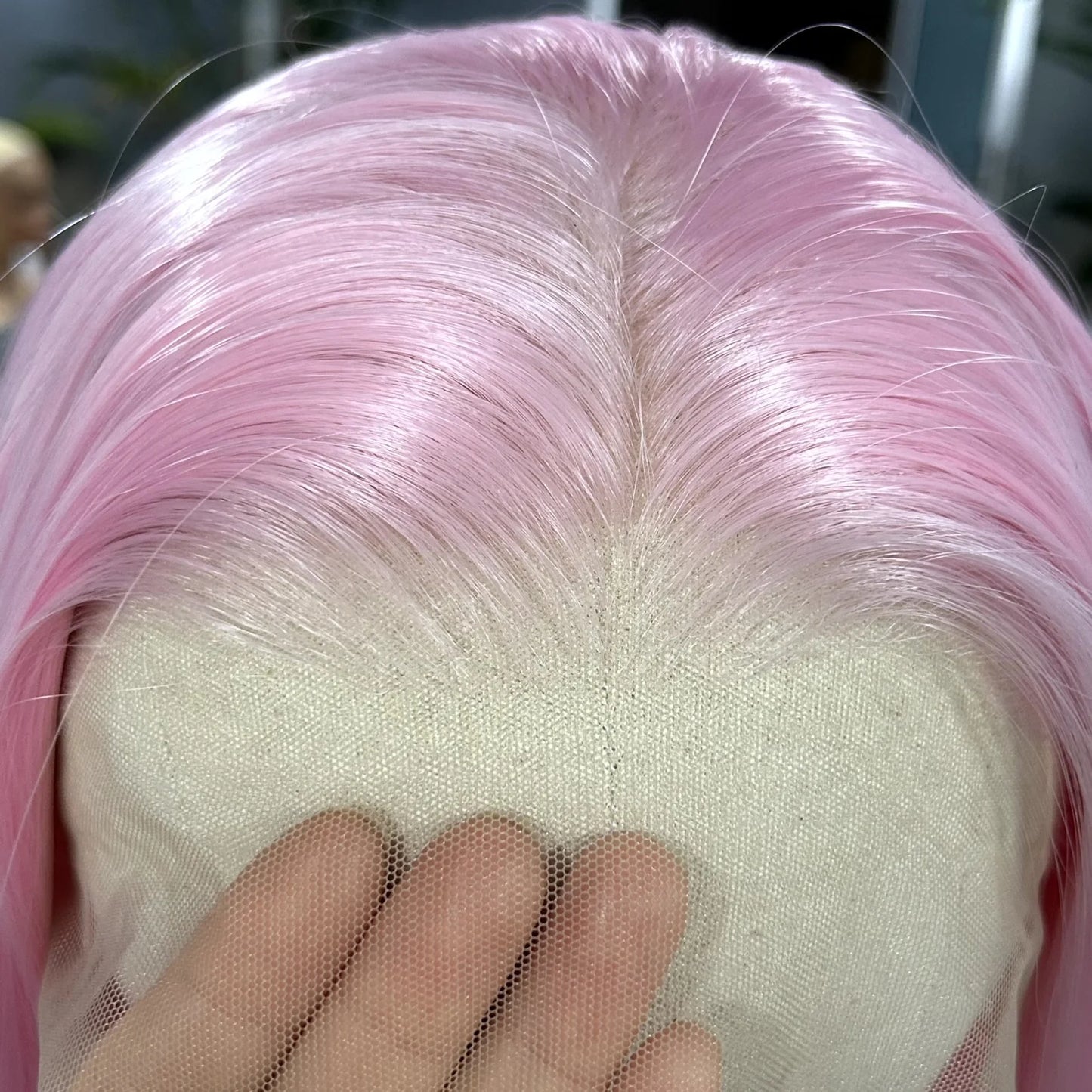 Long Pink Wavy Wig For Women Synthetic Hair Free Part Body Wave Daily Cosplay