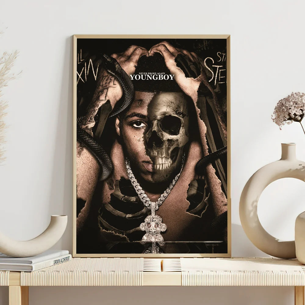 NBA Youngboy Poster Self Adhesive Wall Sticker Home Decor