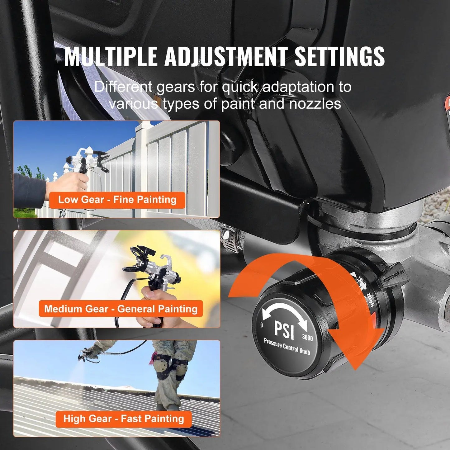 Stand Airless Paint Sprayer 3000PSI 750W Efficient Sprayer