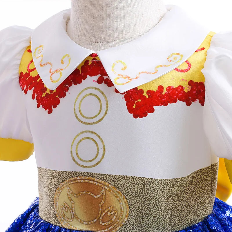 Toy Jessie Woody Costumes for Girls Boys Birthday Halloween Cowboy matching Sets Fancy Dress Kids Outfit performance Clothes Set