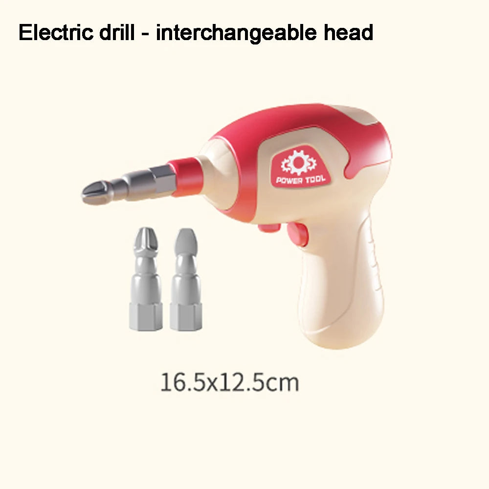 Kids Toolbox Puzzle Drill Toy Set Educational Screw Removal Electric STEM Gift