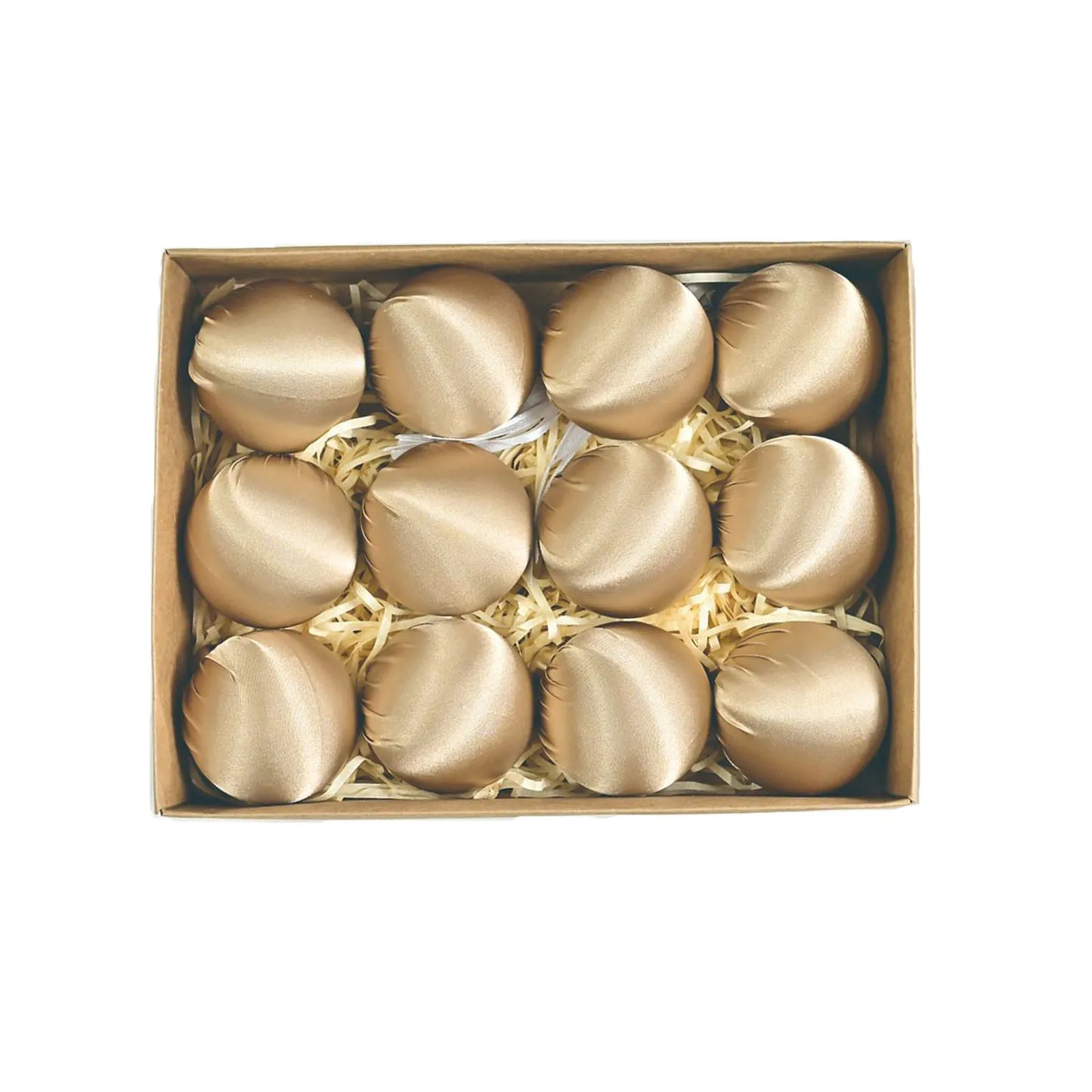 12pcs Glossy Velvet Christmas Ball Ornaments For Tree 2025