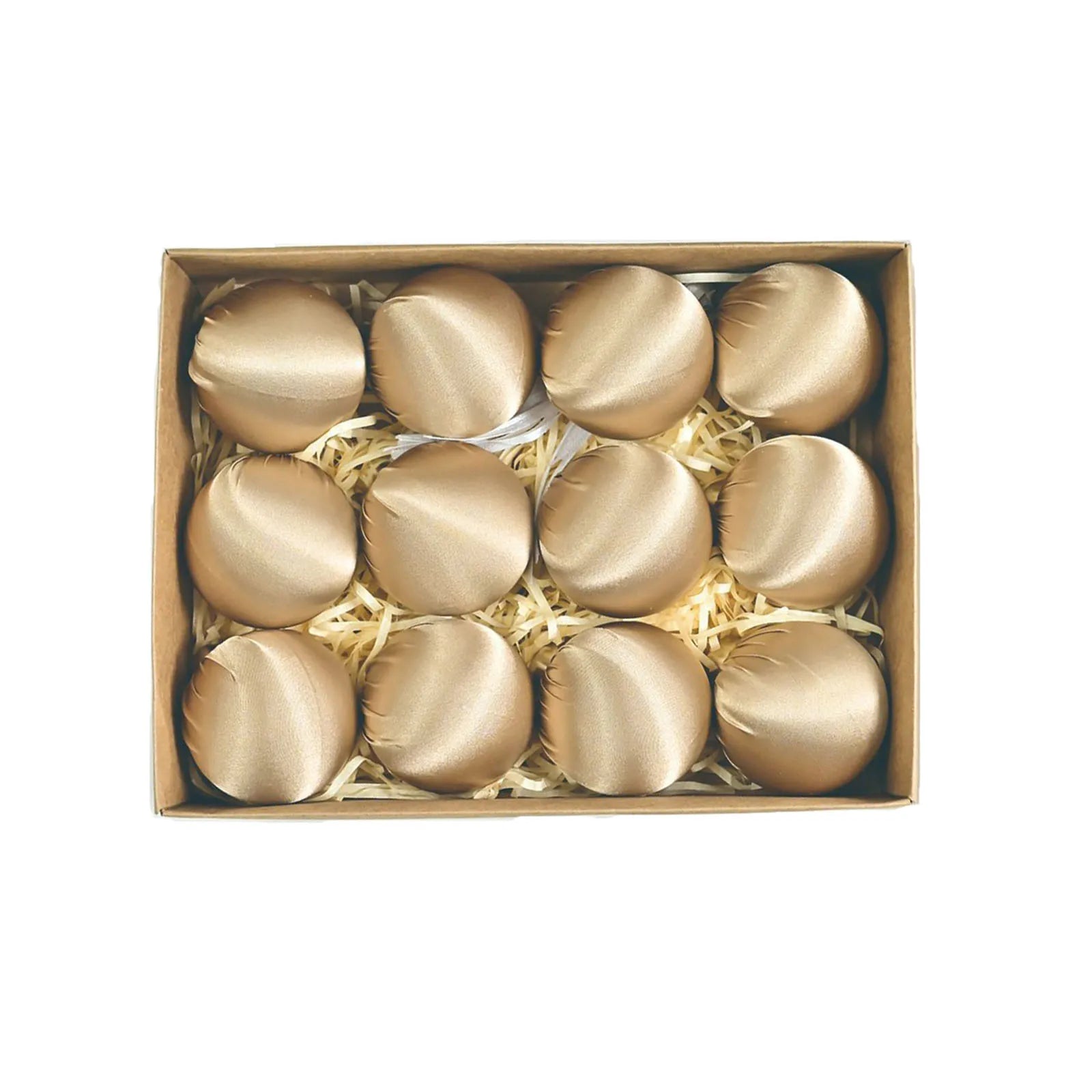 12pcs Glossy Velvet Christmas Ball Ornaments For Tree 2025