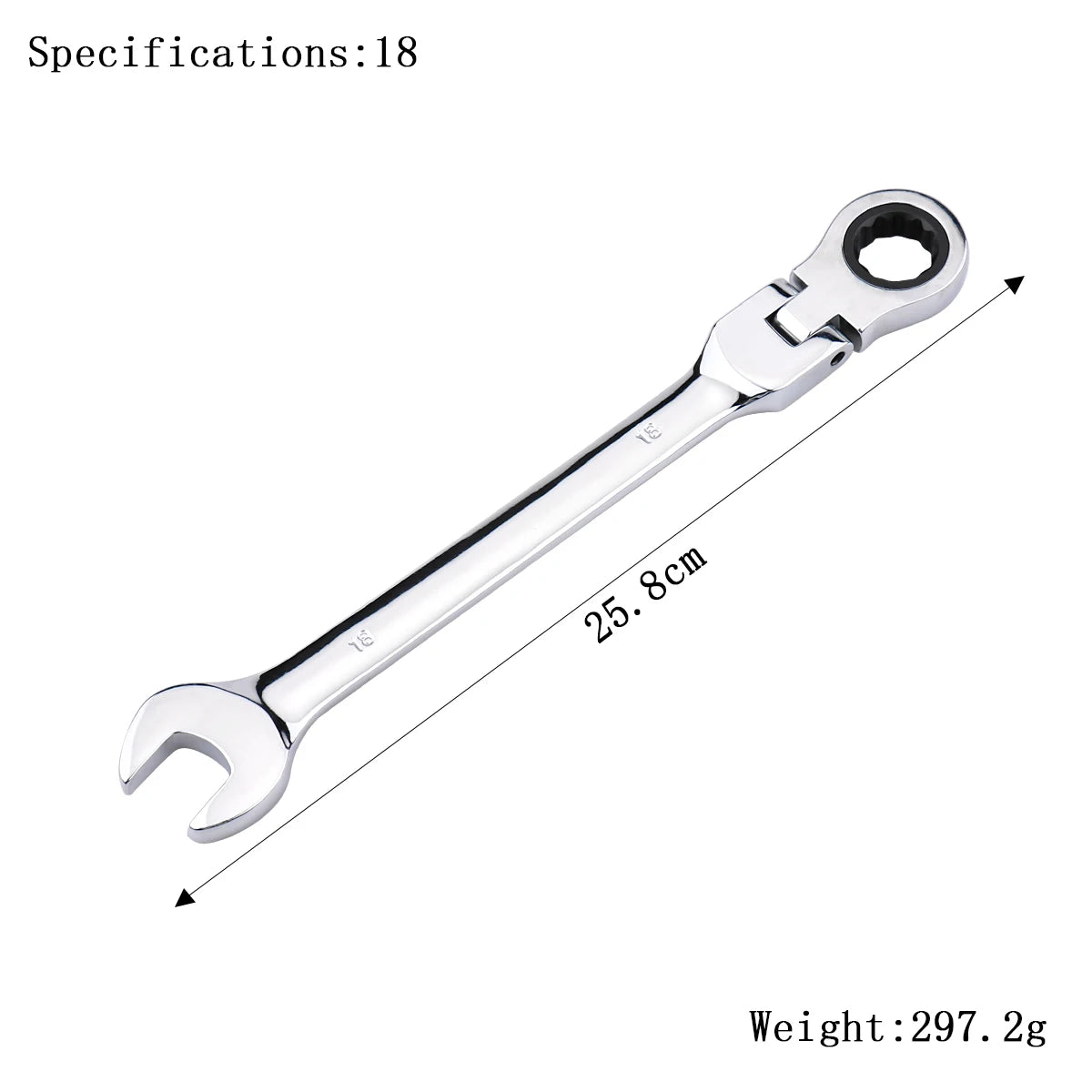 Ratchet Wrench of Keys Spanner Set Hand Tool 72-Tooth Ratchet