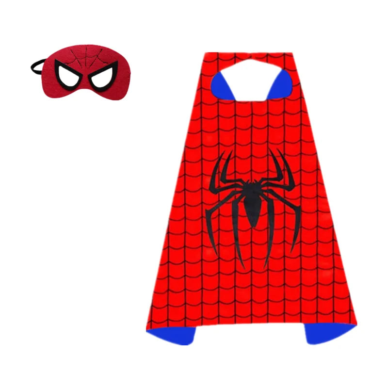 Superhero Cape Captain America Shield Costume Children Halloween Mask Dress Up Gift Costume
