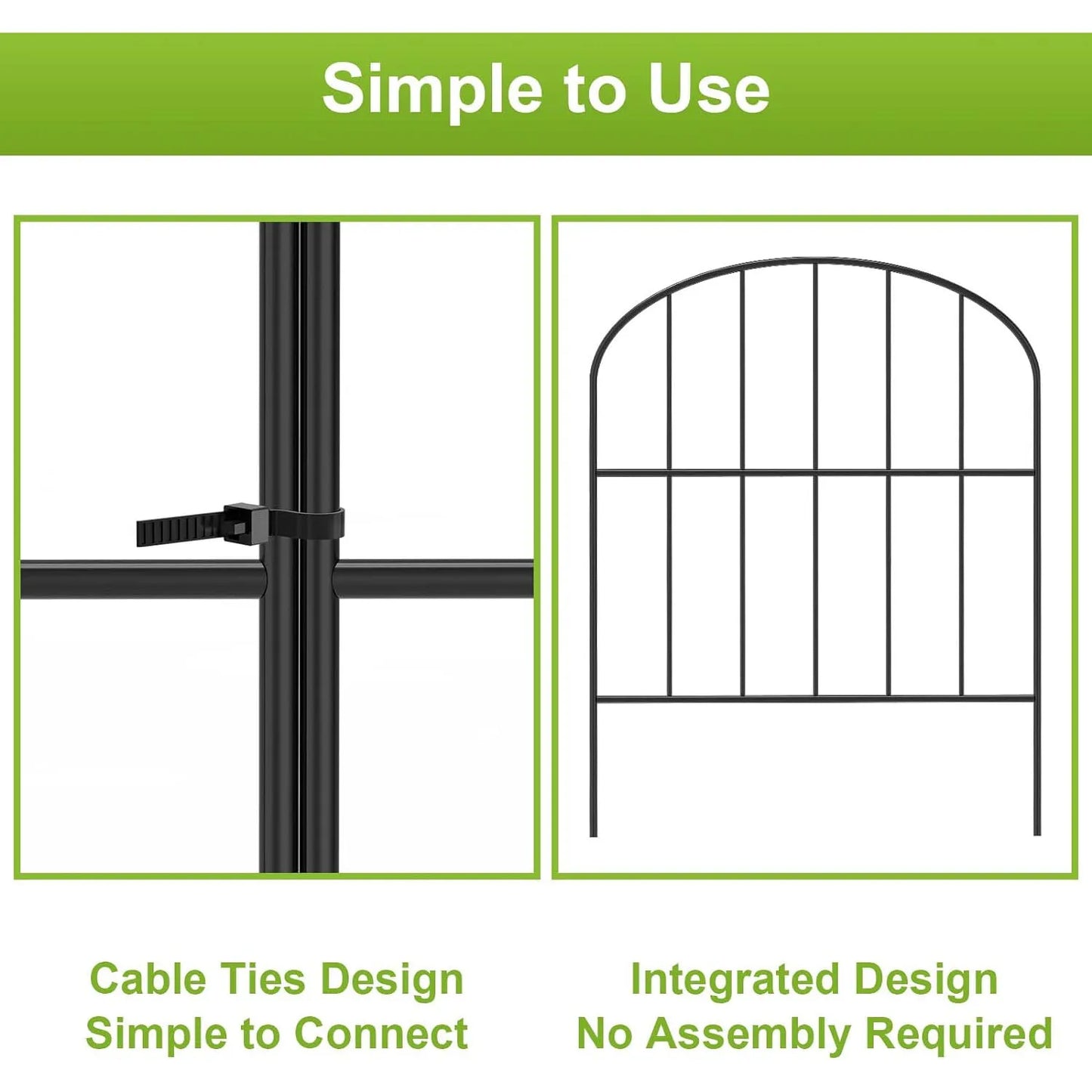 Decorative Garden Fencing, Rust-Proof Wire Panels Edge