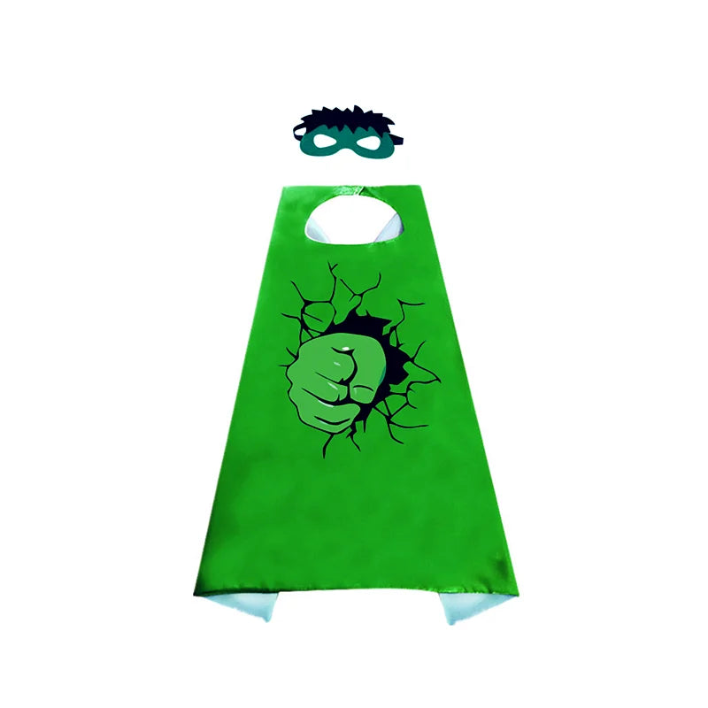 Superhero Cape Captain America Shield Costume Children Halloween Mask Dress Up Gift Costume