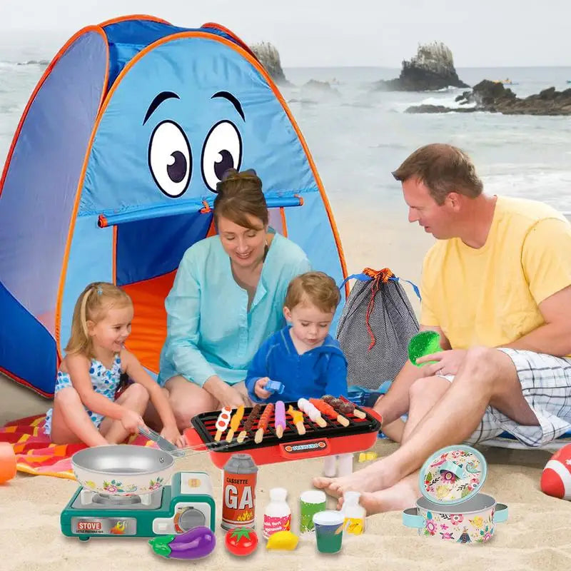 Camping Play Set 40PCS Kids Camping Tent Pretend Playset