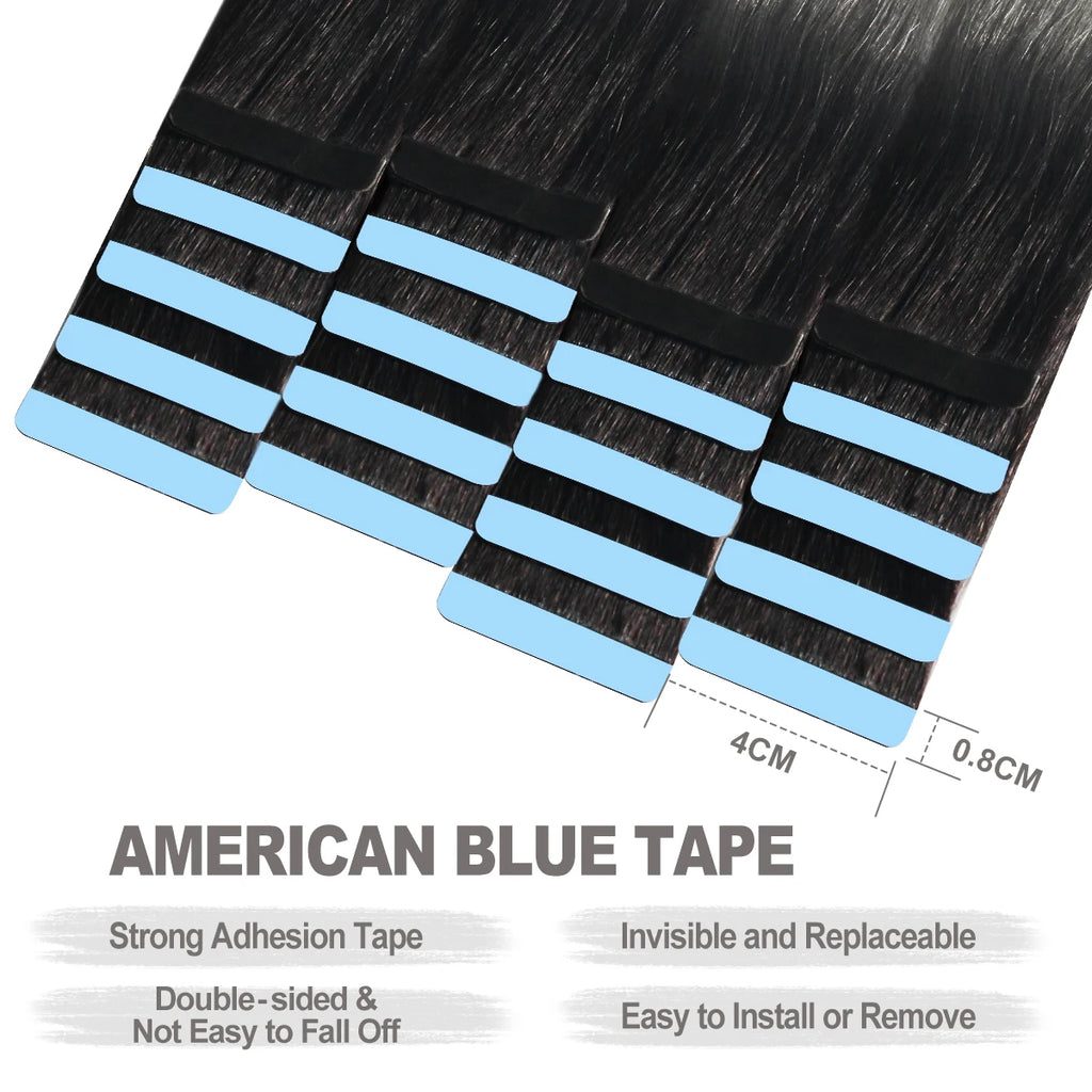 Brown Tape In Remy Human Hair Extensions Seamless Skin Weft 12 To 24 Inches
